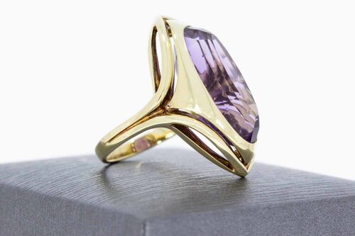 Vintage 14 Karat Gold Amethystring - 17,2 mm