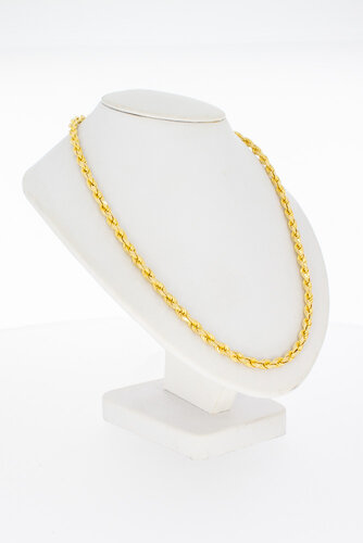 14 Karat Gold geflochtene Kordelkette - 85 cm