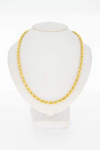 14 Karat Gold geflochtene Kordelkette - 85 cm