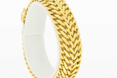 Geflochtenes 750 Gold Armband Damen - 16,4 cm