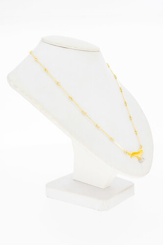 Damenkette 750 bicolor Gold mit Diamant - 44 cm