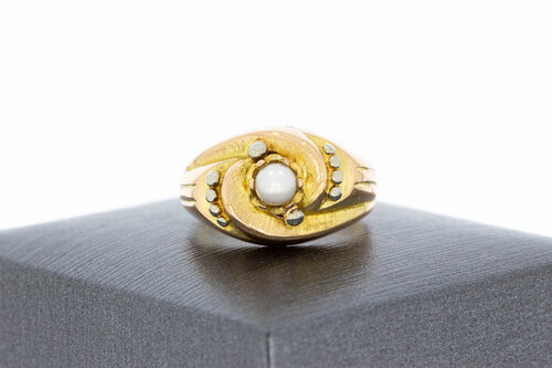 Vintage Perlenring  750 Gold - 17,7 mm