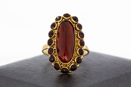 Vintage Granat Gold Ring 14 Karat - 17,2 mm