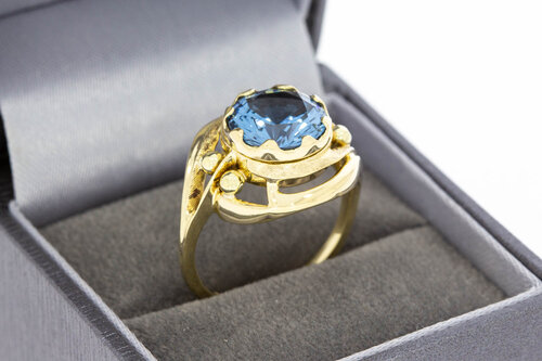 Vintage Aquamarin Ring 14 Karat Gold - 18,6 mm