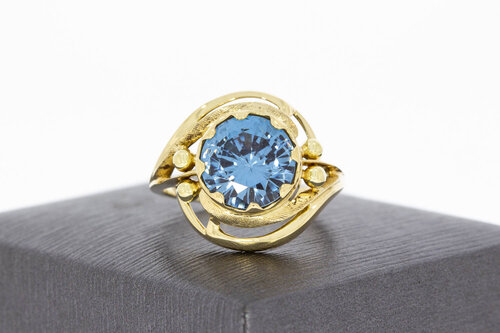 Vintage Aquamarin Ring 14 Karat Gold - 18,6 mm