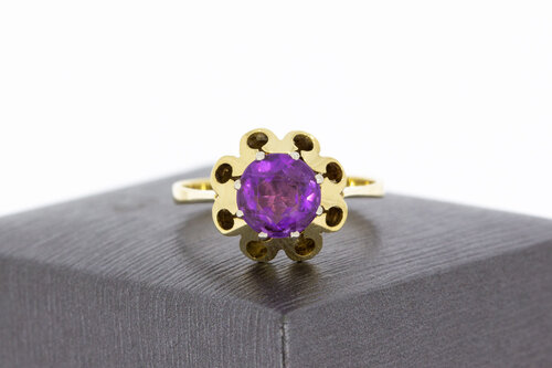 Vintage Amethyst Ring 14 Karat Gold - 19,2 mm