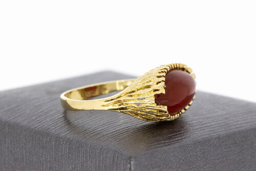 Vintage Karneol Ring 14 Karat Gold - 17,5