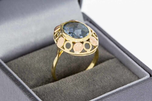 Vintage Aquamarin Ring 14 Karat Gold - 18,5 mm