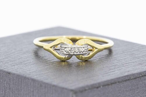 Vintage Diamantring 14 Karat Gold - 18,4 mm