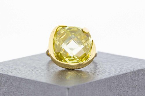 Vintage Citrine Ring 14 Karat Gold - 16,8 mm