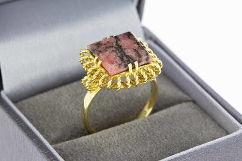 Vintage Ring aus 14 Karat Gold mit Rhodolit - 17,4 mm