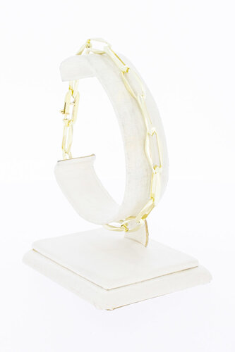 585 Gold Paperclip Armband - 21,5 cm