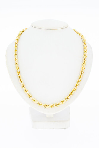 Geflochtene Kordelkette 18 Karat Gold - 76,5 cm