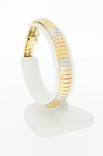 18 Karat tri color Gold Armband - 19,3 cm