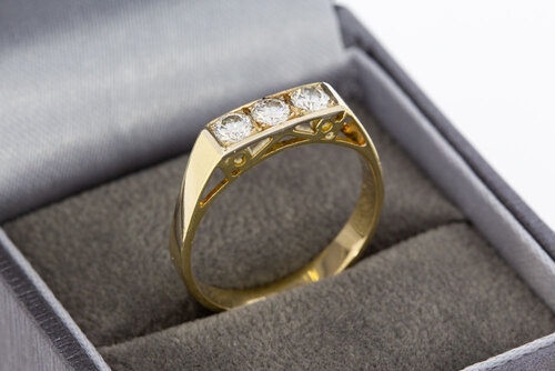 Diamanten Vorsteckring 14 Karat Gold mit - 18,2