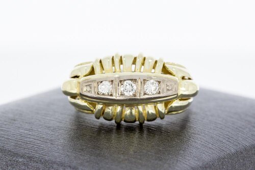 Statement Diamantring 14 Karat Gold  - 16,9 mm