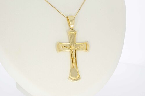 Gold Kreuz Anhänger 14 Karat - 5,6 cm