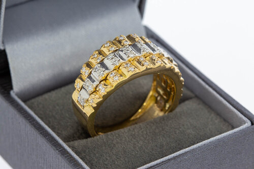 750 Goldene Ring im Rolex-Stil - 21 mm