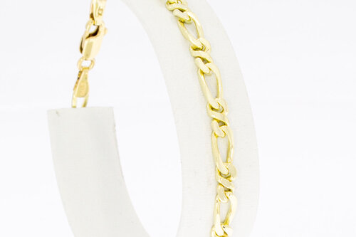 Figaro Gold Armband 14 Karat - 18,8 cm