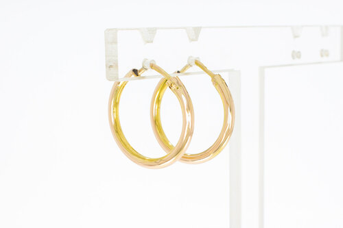 14 Karat Ohrringe Rosegold - 16,8 mm